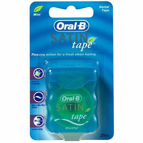 Oral-B Satin Tape Dental Floss - Comfort Grip, Easy Use - Cool Mint, 25M - Healthxpress.ie
