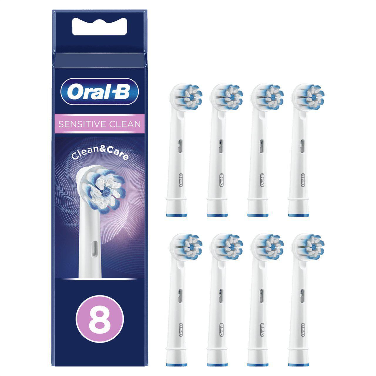 Oral-B Sensitive Clean 8pk Toothbrush Refill Heads - Soft Bristles - Healthxpress.ie