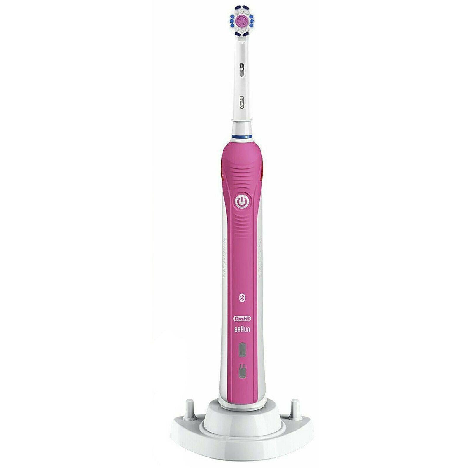 Oral-B Smart 4 3D White Electric Toothbrush - Round Head, Built-In Timer - Pink - Healthxpress.ie