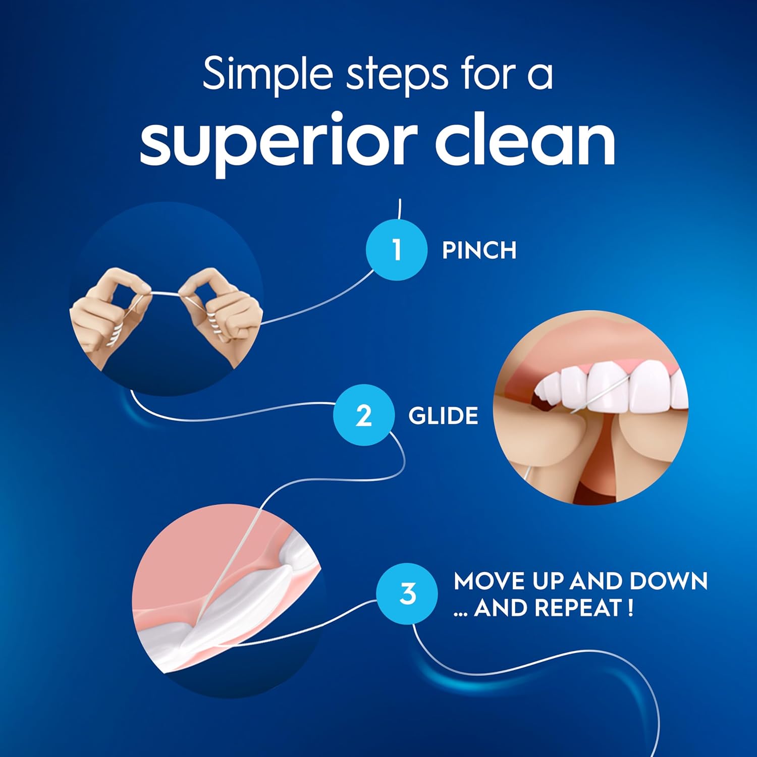 Oral-B Satin Tape Dental Floss - Comfort Grip, Easy Use - Cool Mint, 50M - New Bigger Size
