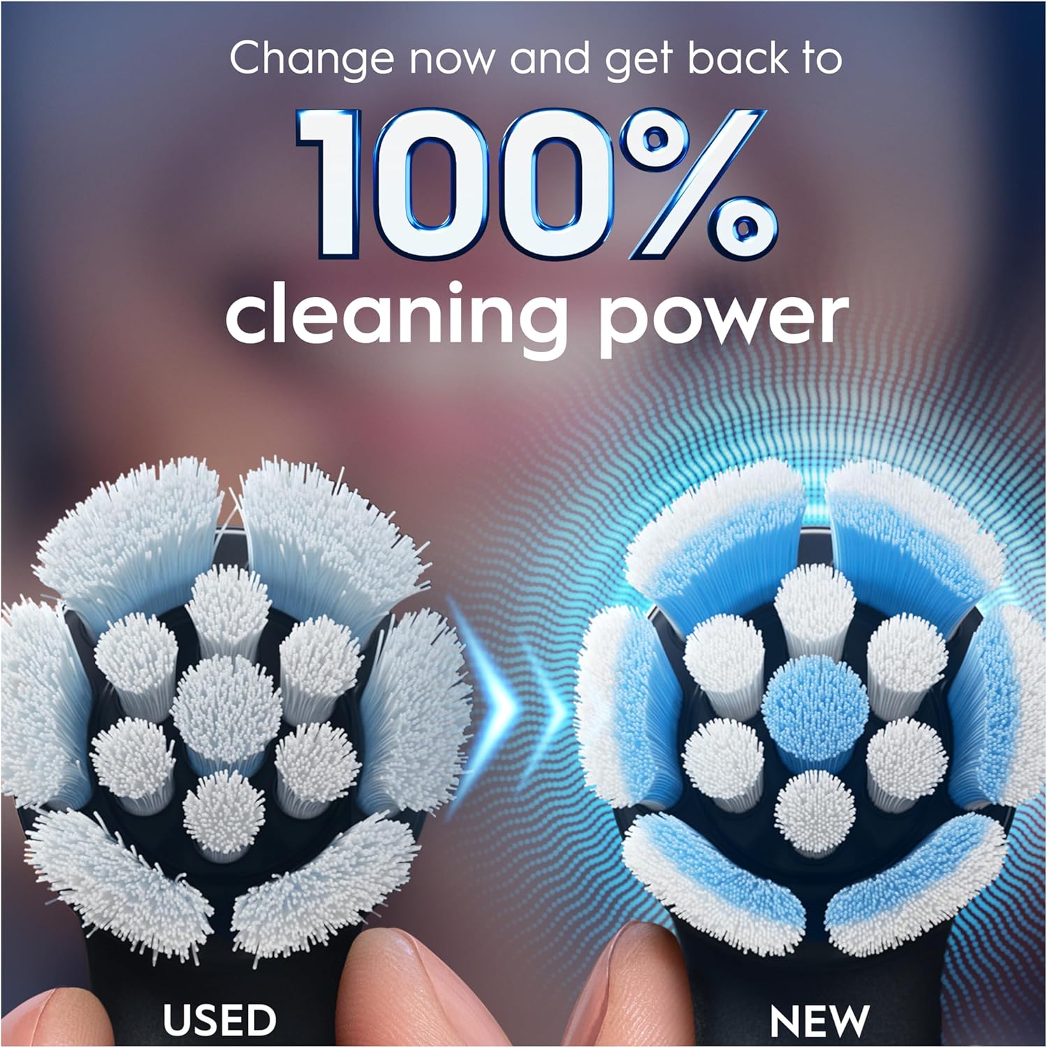 Oral-B iO 4pk Gentle Cleaning Toothbrush Heads , Soft Bristles for Sensitive Gums for Sensational Mouth Feeling - White