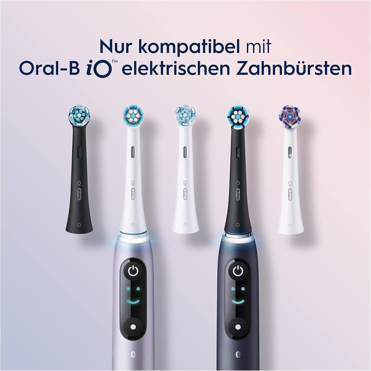Oral-B iO 6pk Gentle Cleaning Replacement Toothbrush Heads , Original Toothbrush Attachment for Oral-B iO Toothbrushes, Letterbox Packaging, Black - Healthxpress.ie