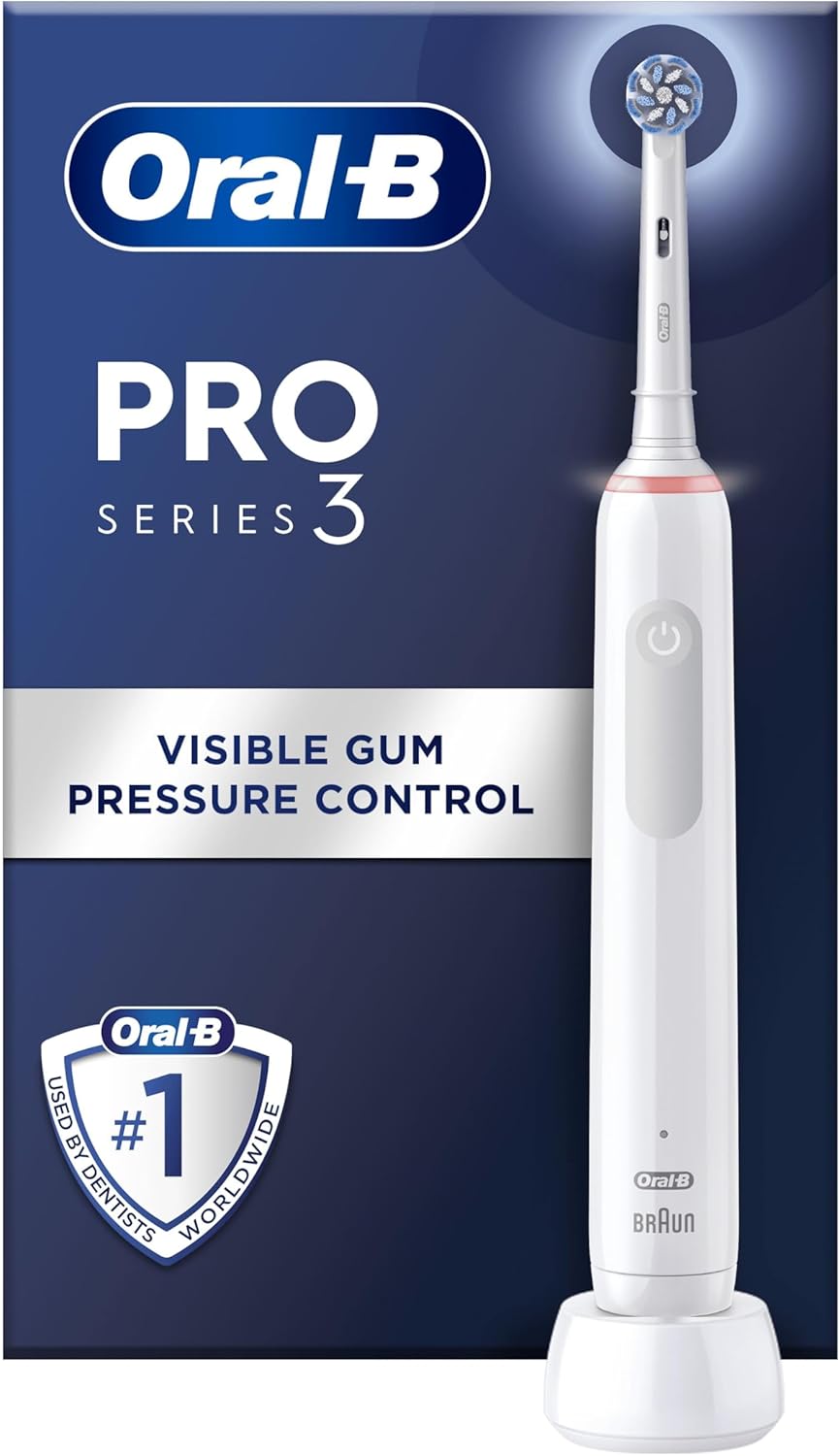 Oral-B Pro 3 Sensi Ultra Electric Toothbrush , Smart Pressure Sensor, 1 x  Toothbrush Head, 3 Modes with Teeth Whitening