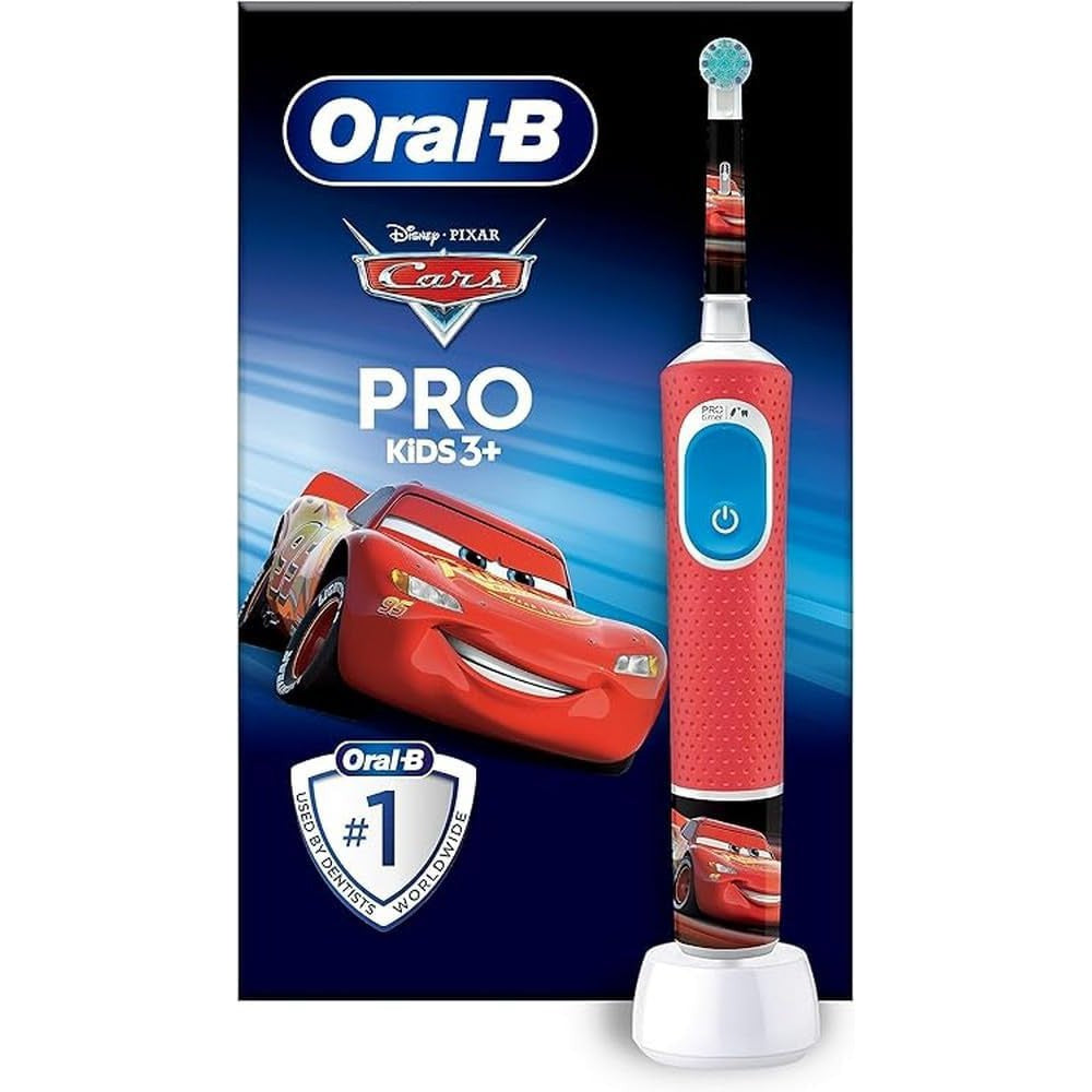 Oral-B Pro Disney Cars Kids Electric Toothbrush  For Ages 3+ - Red