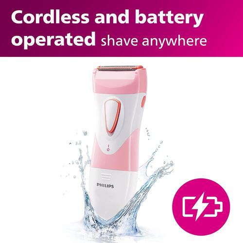 Philips SatinShave Essential Women’s Wet & Dry Electric Shaver for Legs & Body, Cordless, with Hypoallergenic Foil, HP6306/00