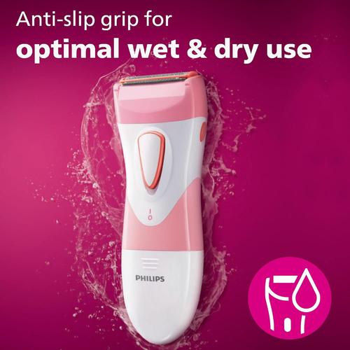 Philips SatinShave Essential Women’s Wet & Dry Electric Shaver for Legs & Body, Cordless, with Hypoallergenic Foil, HP6306/00