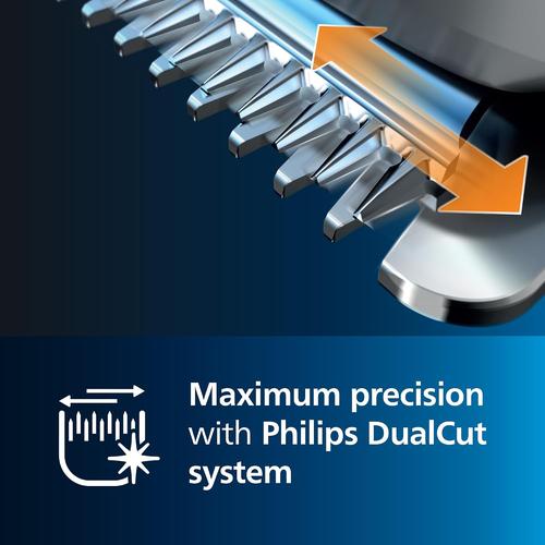 Philips Hair Clippers, Series 5000 Trim-n-Flow PRO Technology Hair Clipper, Fully Washable with Self-Sharpening Stainless Steel Blades - HC5630/13