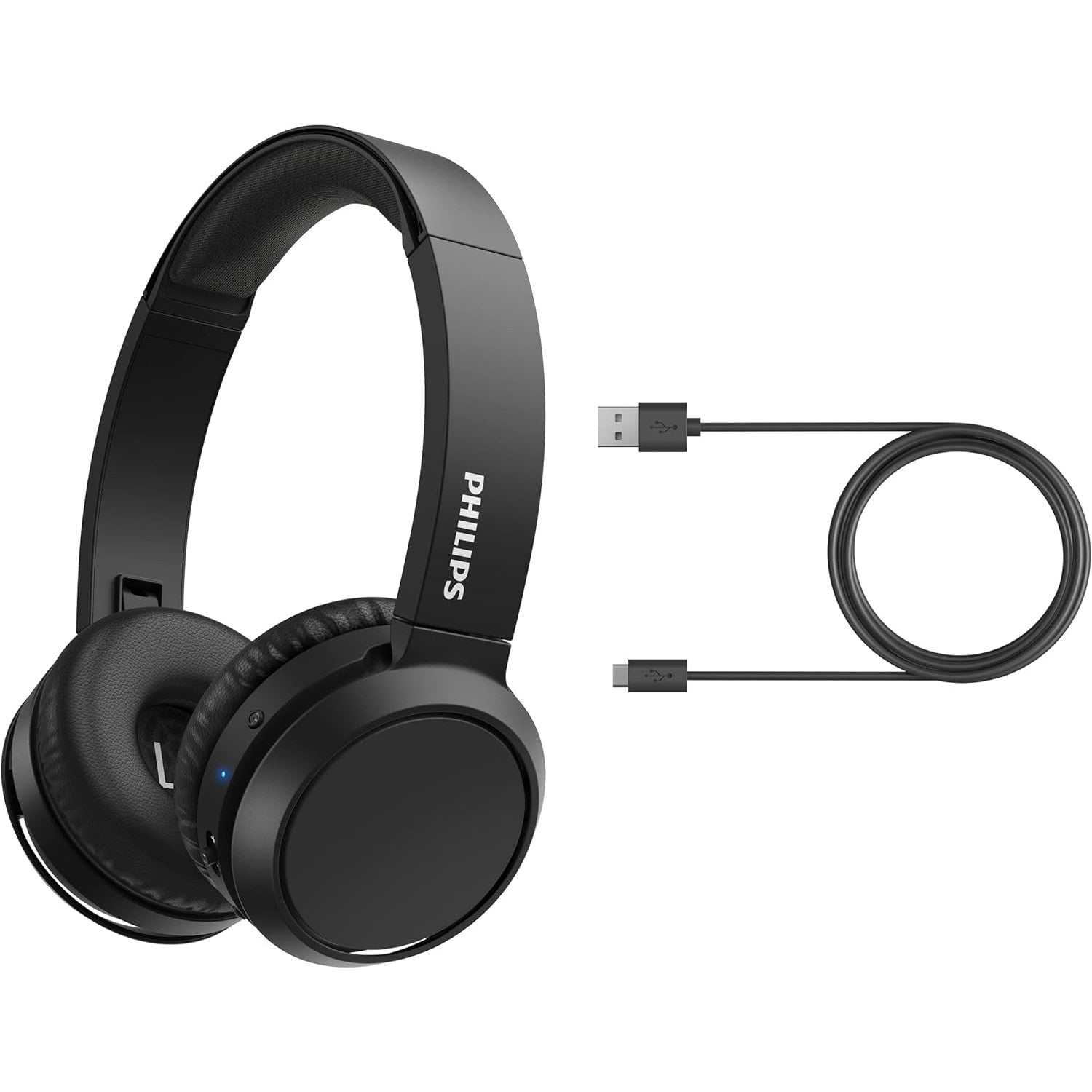 PHILIPS On-Ear Headphones TAH4205BK/00 with Bass Boost Button - Matte Black