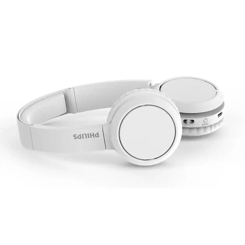 PHILIPS On-Ear Headphones TAH4205WT/00 with Bass Boost Button - Matte White