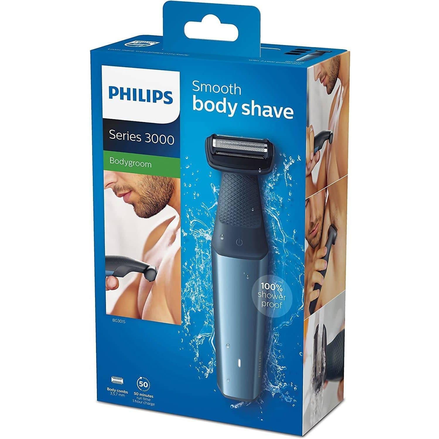 Philips BG3015/13 Series 3000 Showerproof Body Groomer - 3 Click-On Combs - Healthxpress.ie