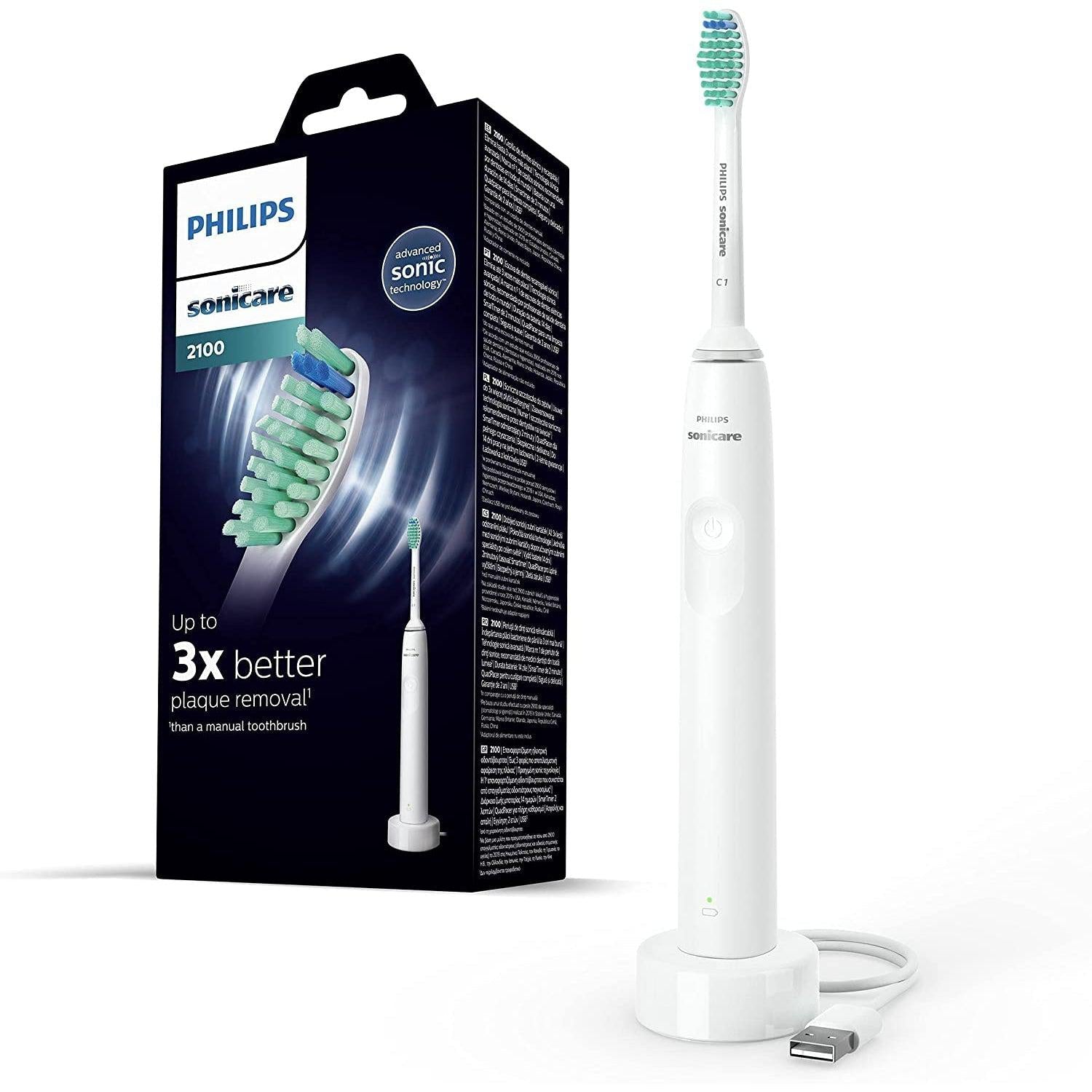 Philips HX3651/13 Series 2100 Sonic Electric Toothbrush - White - Healthxpress.ie