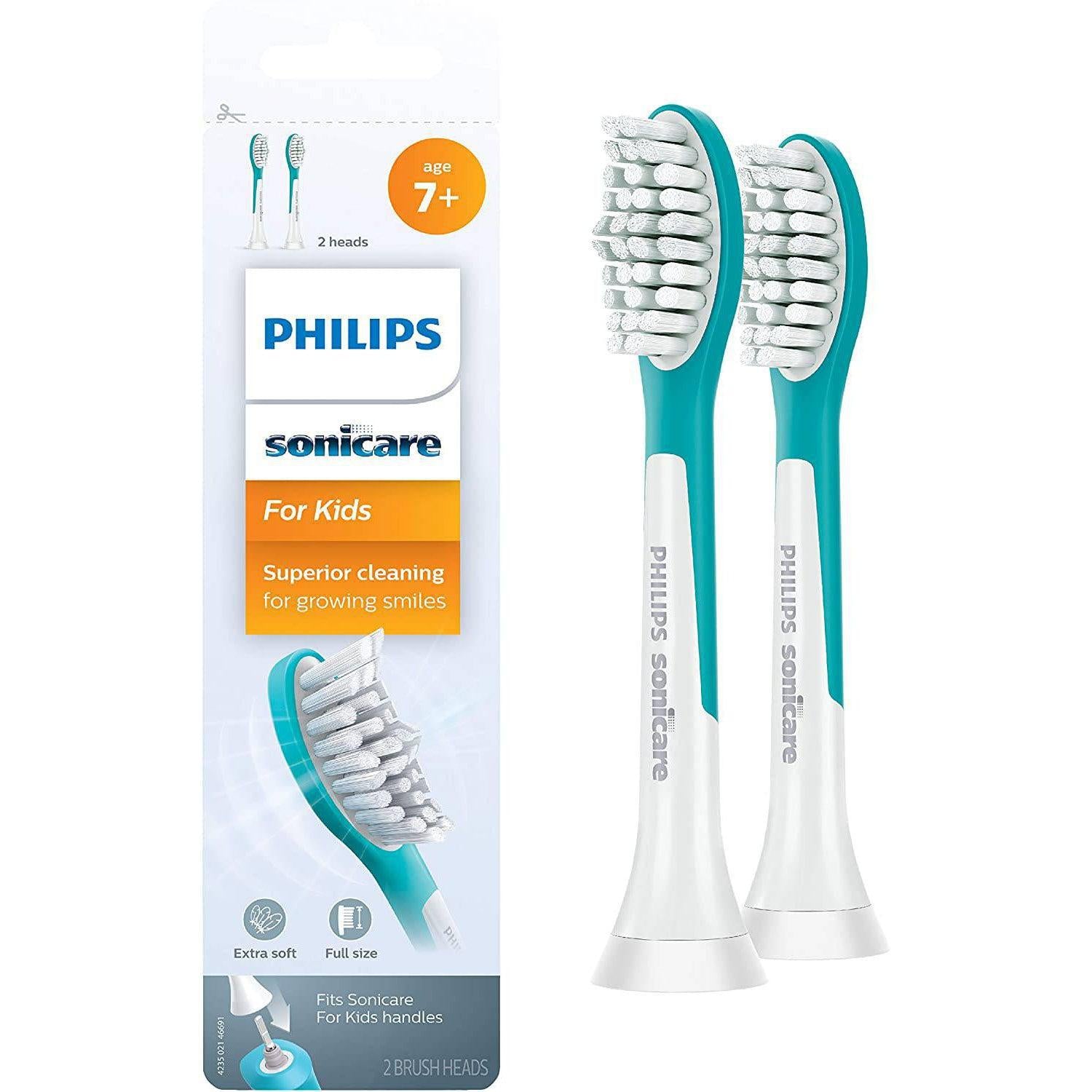 Philips HX6042 Sonicare Standard Sonic Toothbrush Heads for Kids - Pack of 2 - Healthxpress.ie
