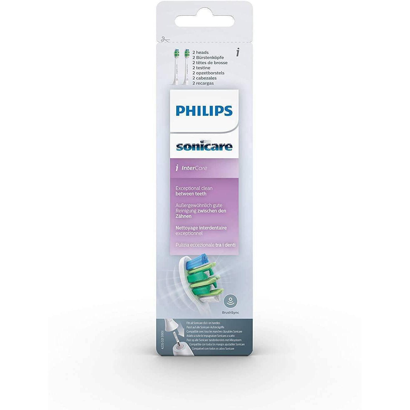 Philips HX9002/26 Sonicare InterCare Sonic Brush Heads - Click-On, Pack of 2 - Healthxpress.ie