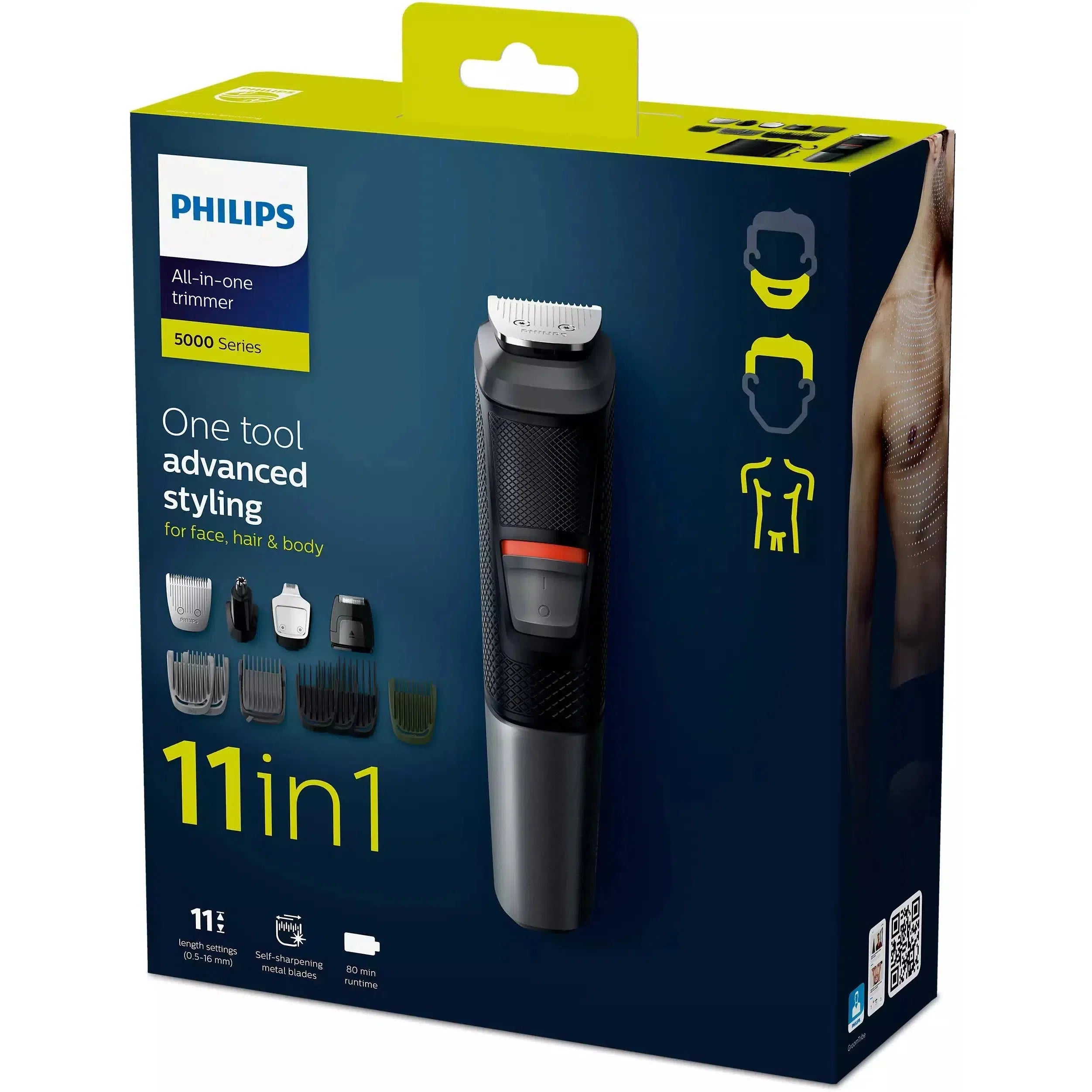 Philips MG5730/15 Multigroom Series 5000 Shaver - 11-in-1 Face , Body and Hair Trimmer