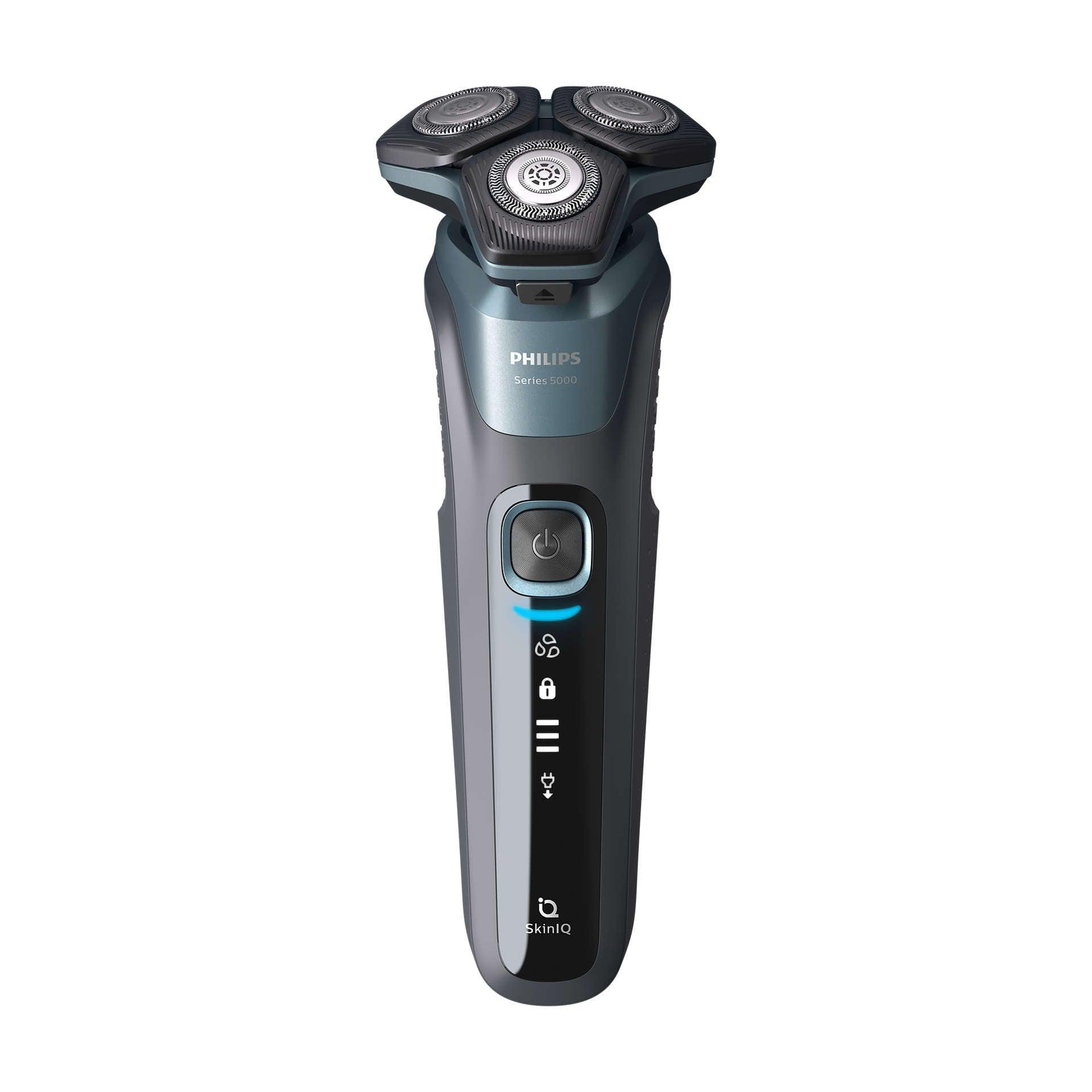 Philips Series 5000 Wet and Dry Electric Shaver S5586/66 with Cleaning Pod & SkinIQ Technology - Healthxpress.ie