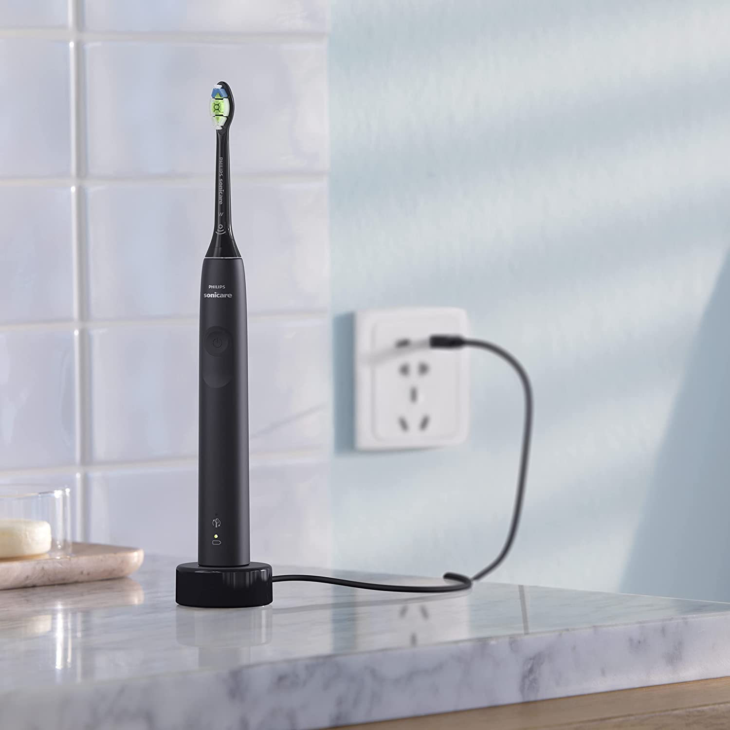 Philips Sonicare 3100 Series Sonic Electric Toothbrush with BrushSync replacement reminder (Model HX3671/14)