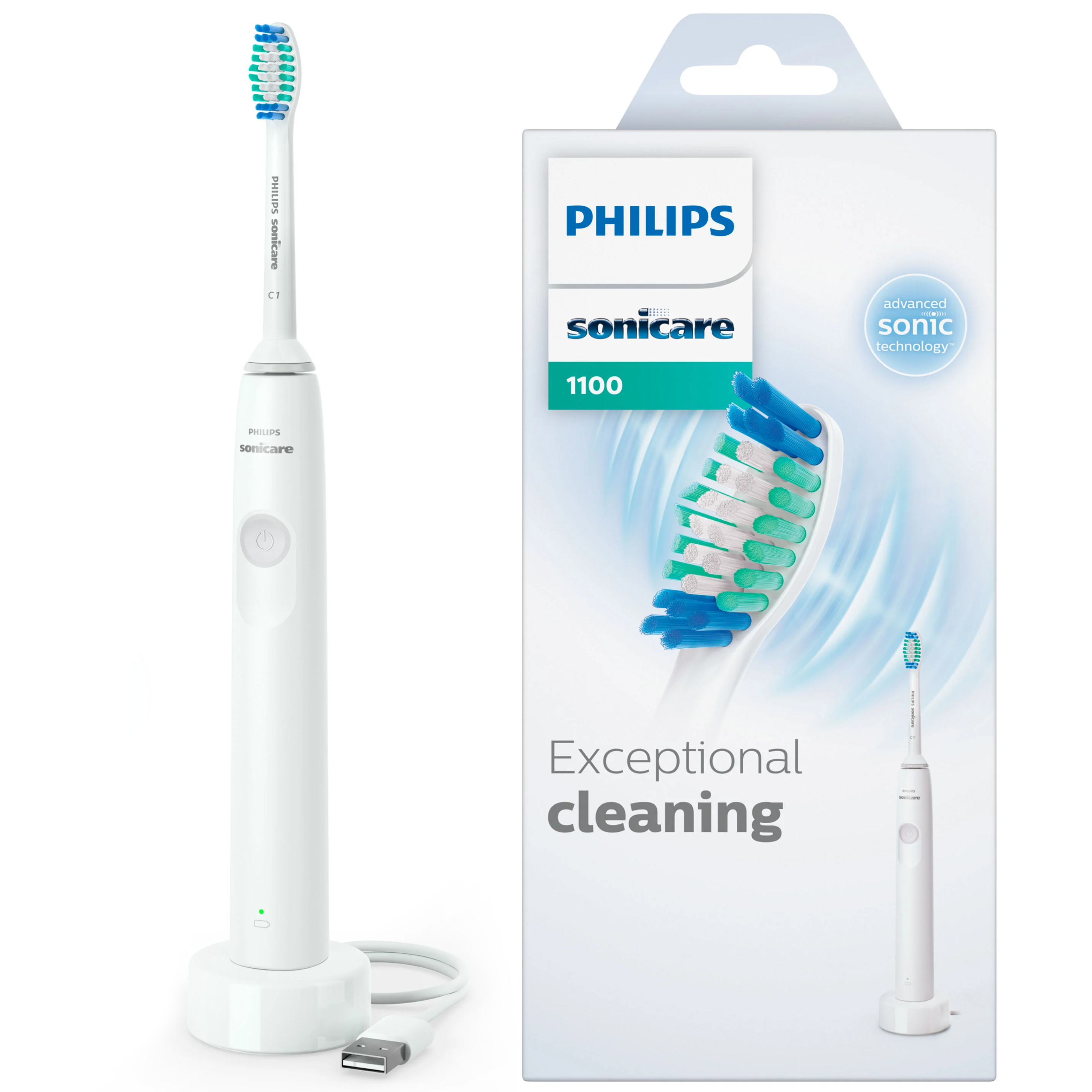 Philips 1100 Series Sonic Electric Toothbrush HX3641/02