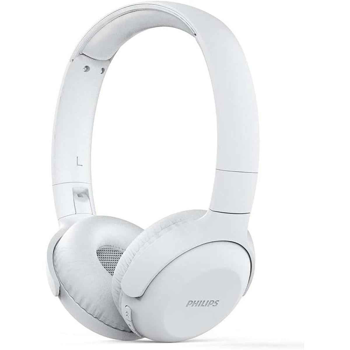 PHILIPS Audio On Ear Headphones UH202WT/00 Bluetooth On Ears (Wireless, 15 Hour Battery, Soft Ear Pads, Built-In Microphone, Foldable) White - Healthxpress.ie