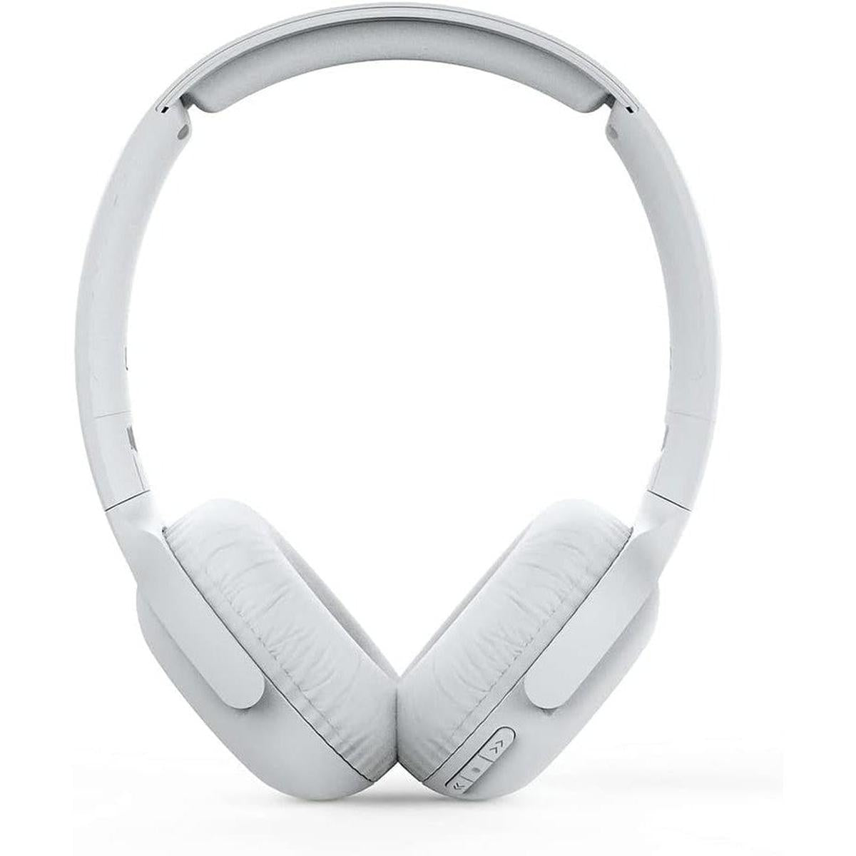 PHILIPS Audio On Ear Headphones UH202WT/00 Bluetooth On Ears (Wireless, 15 Hour Battery, Soft Ear Pads, Built-In Microphone, Foldable) White - Healthxpress.ie