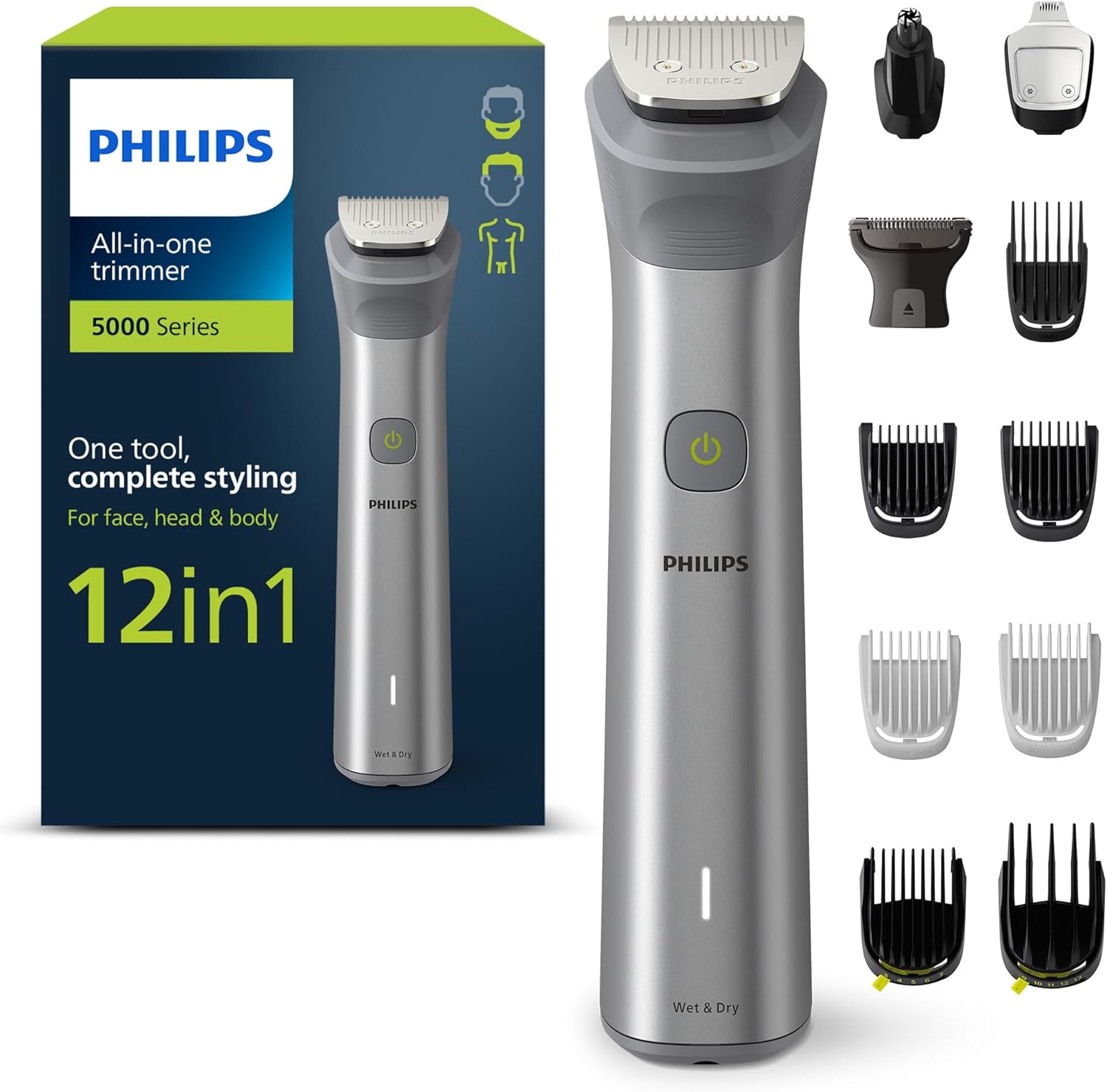 Philips MG5940/15 Multigroom Series 5000 Shaver - 12-in-1 Face , Body and Hair Trimmer