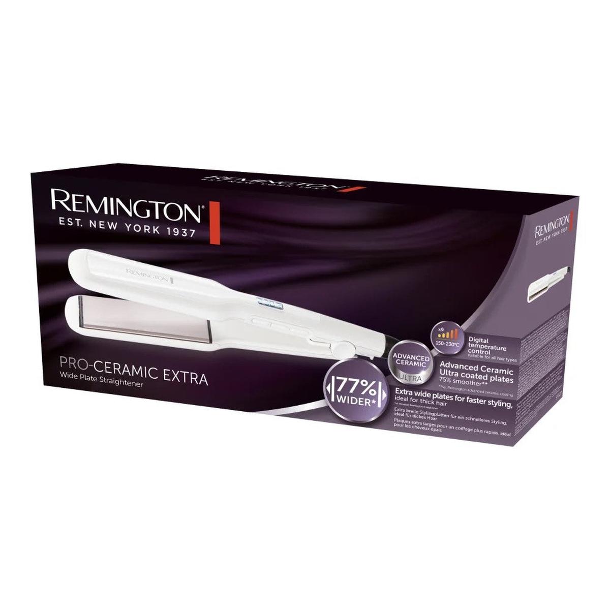 Remington Hair Straightener | Pro-Ceramic Extra Wide S5527 - 45mm Floating Plates, 15 Second Heat up Time, 9 Settings from 150-230°C