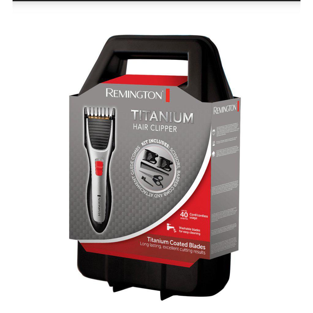 Remington HC340 Titanium Hair Clipper - Titanium Coated Blades - For Dry Usage - Healthxpress.ie