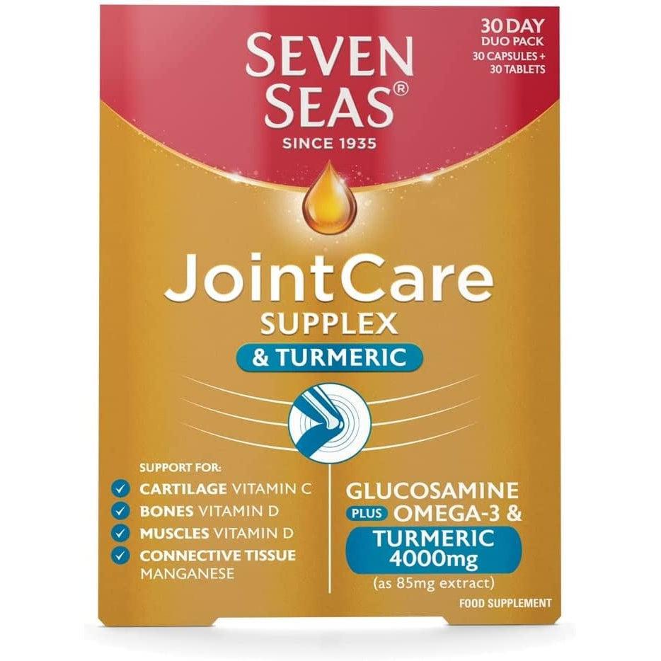 Seven Seas JointCare Supplements With Turmeric , Glucosamine, Omega-3, Vit D & C (30 day pack) - Healthxpress.ie