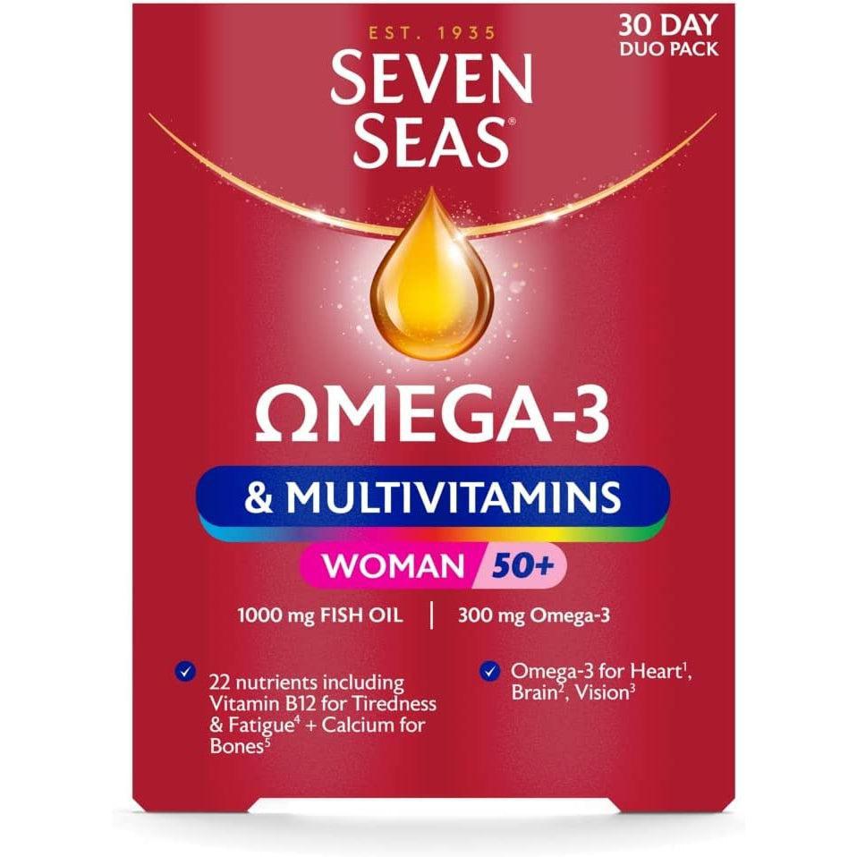 Seven Seas Omega-3 & Multivitamins Woman 50+, With Vitamin B12 and Calcium, 30-Day Duo Pack - Healthxpress.ie