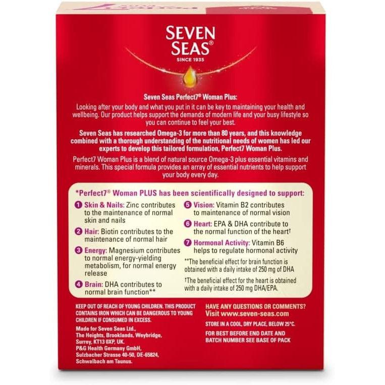 Seven Seas Perfect7 Woman Multivitamin With 250 mg Omega-3 - 30 Capsules + 30 Tablets - Healthxpress.ie
