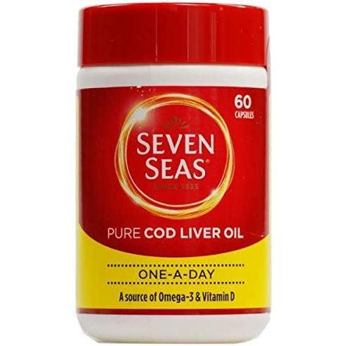 Seven Seas Pure Cod Liver Oil 60 One-a-Day Capsules - Healthxpress.ie