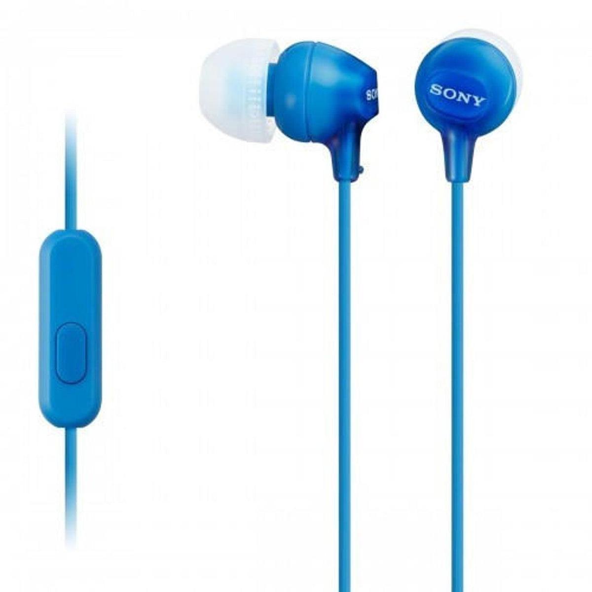 Sony MDR-EX15AP Earphones with Smartphone Mic and Control - Blue - Healthxpress.ie