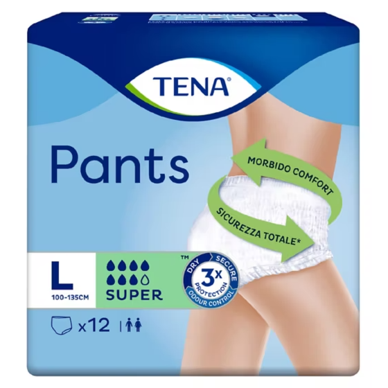 TENA Incontinence Pants Super Large - 12 pack