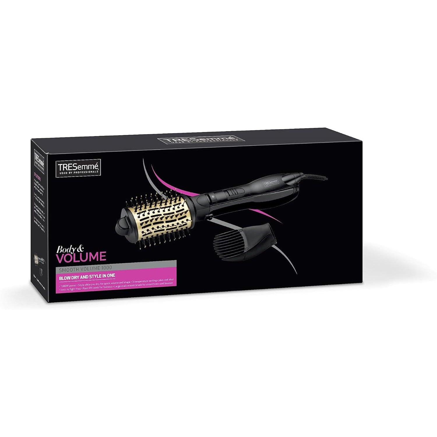 TRESemme Smooth Volume 1000W Hair Dryer Brush, 2 in-1 Hot Air Style