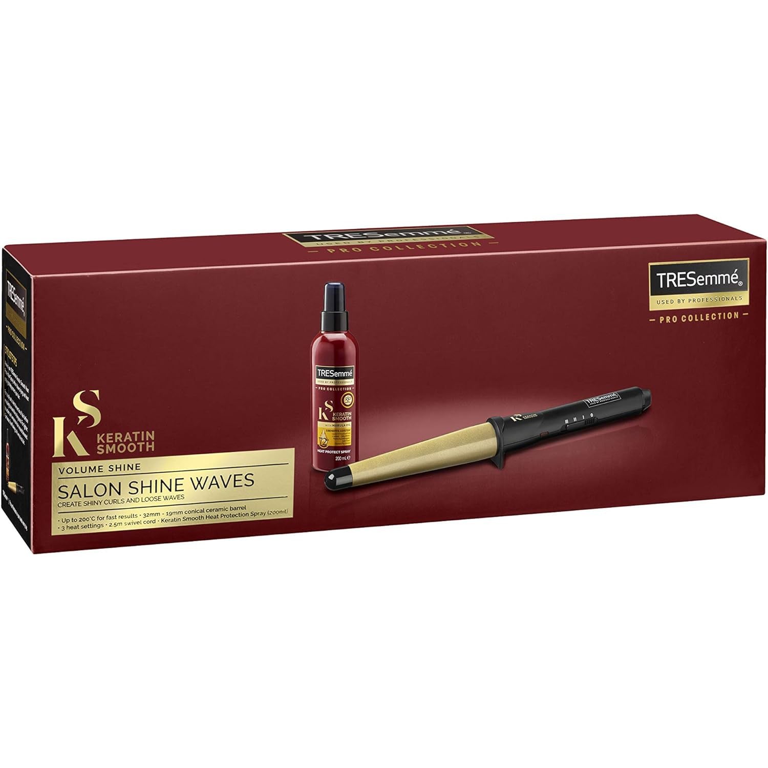 Tresemme keratin smooth 2025 salon shine waves wand