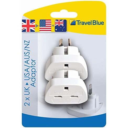 Travel Blue 2 X UK to USA Adaptor