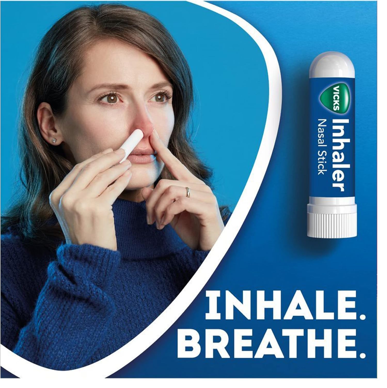 Vicks Inhaler For Cold And Cough, Fast Relief From A Stuffy Nose, Decongestant For Blocked Nose