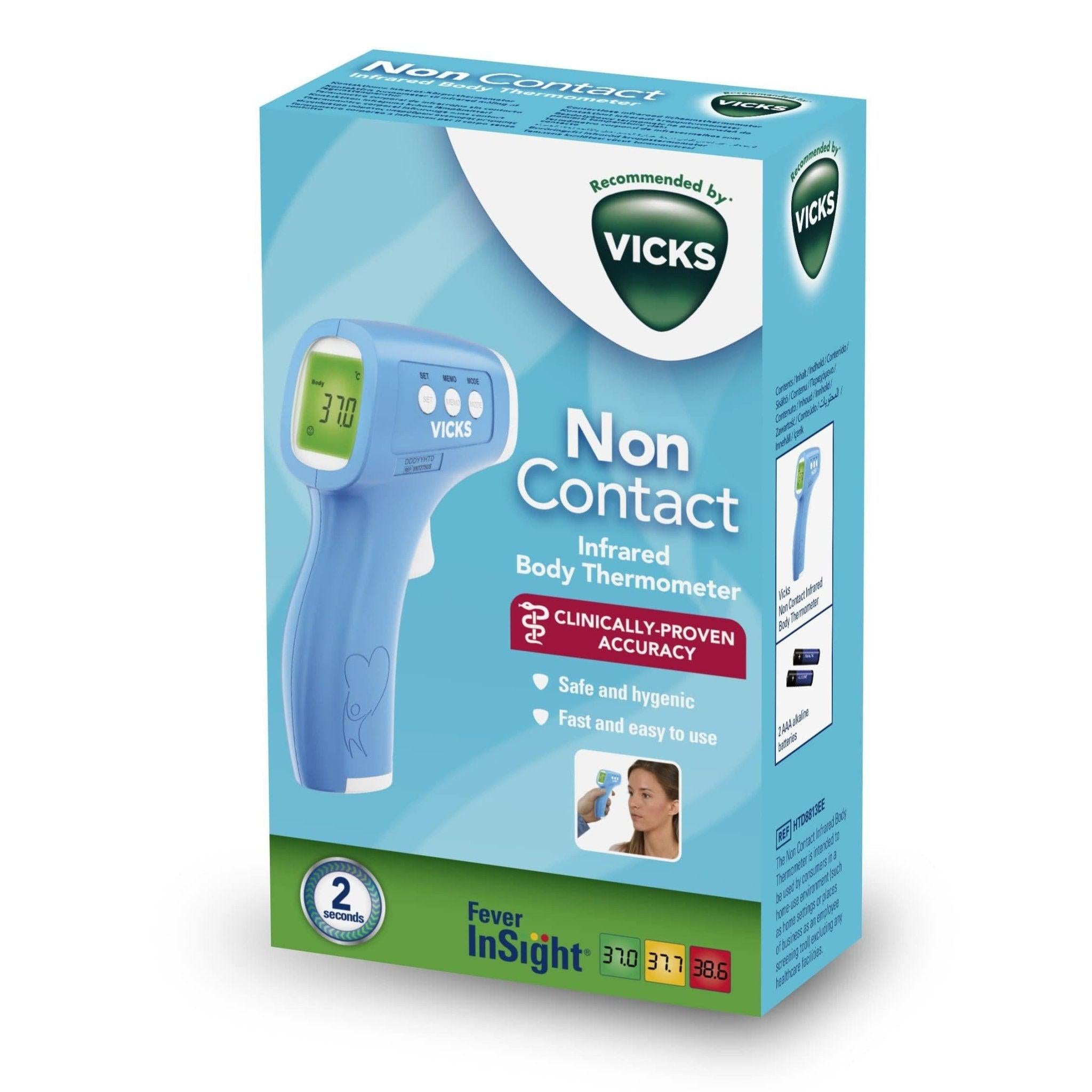 Vicks HTD8813EE Non Contact Infrared Body Thermometer - Clinically Accurate - Healthxpress.ie