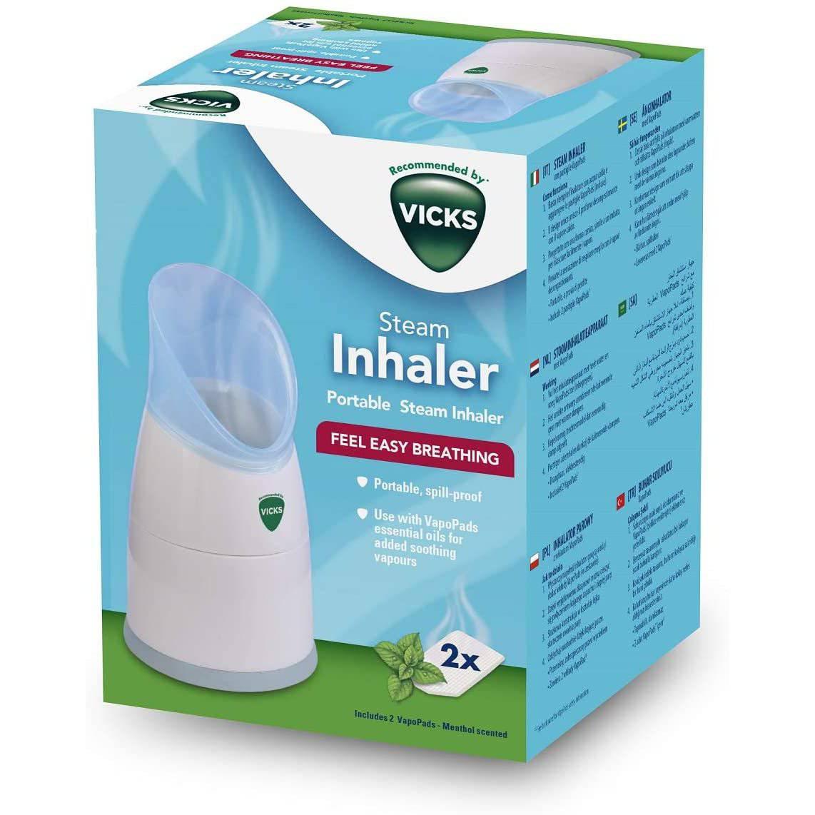 Vicks Personal Steam Inhaler with Two Menthol Scent Pads - Healthxpress.ie