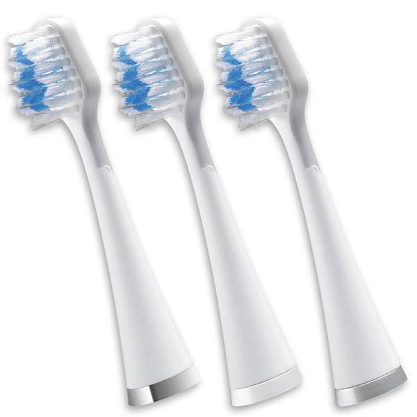 Waterpik Triple Sonic Replacement Brush Heads for Complete Care, White, STRB-3EW - 3 Pack - Healthxpress.ie